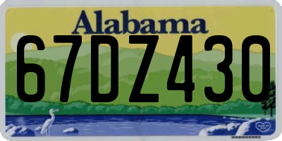 AL license plate 67DZ430