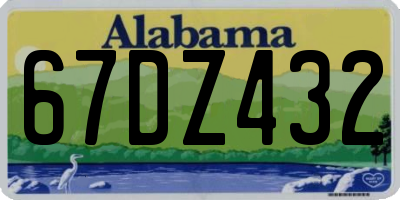 AL license plate 67DZ432