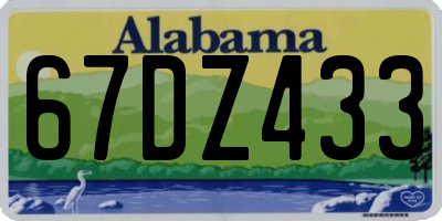 AL license plate 67DZ433