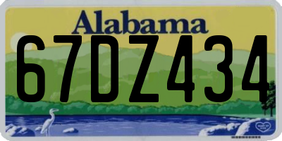 AL license plate 67DZ434