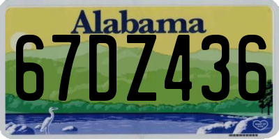 AL license plate 67DZ436