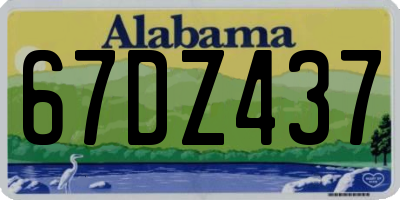 AL license plate 67DZ437