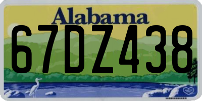 AL license plate 67DZ438