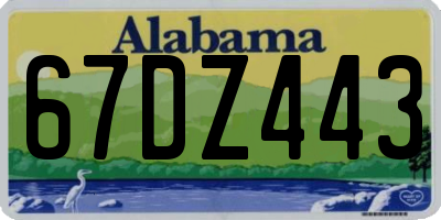 AL license plate 67DZ443