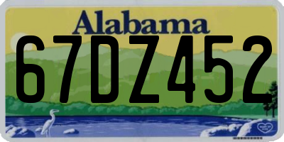 AL license plate 67DZ452