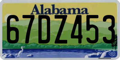 AL license plate 67DZ453