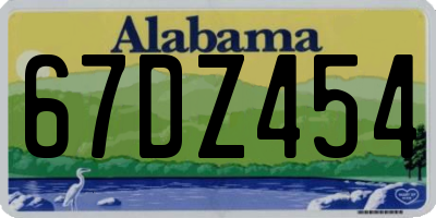 AL license plate 67DZ454