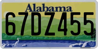 AL license plate 67DZ455