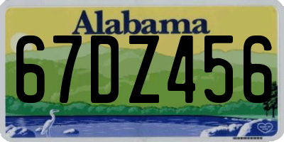 AL license plate 67DZ456