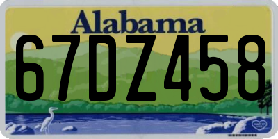 AL license plate 67DZ458