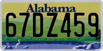 AL license plate 67DZ459