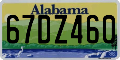 AL license plate 67DZ460