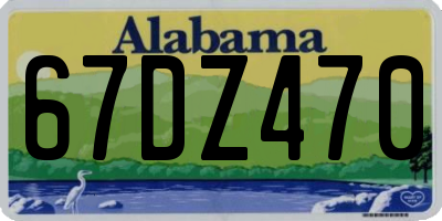 AL license plate 67DZ470