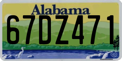 AL license plate 67DZ471