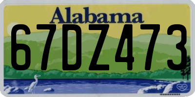 AL license plate 67DZ473