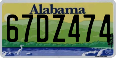 AL license plate 67DZ474