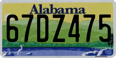 AL license plate 67DZ475