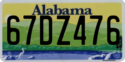 AL license plate 67DZ476