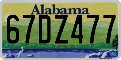 AL license plate 67DZ477