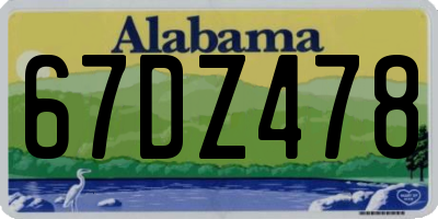 AL license plate 67DZ478