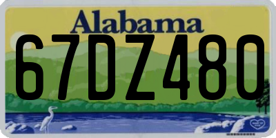 AL license plate 67DZ480