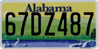 AL license plate 67DZ487