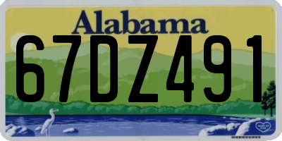 AL license plate 67DZ491