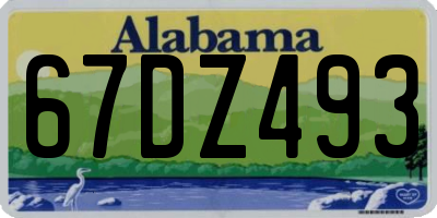 AL license plate 67DZ493