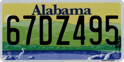 AL license plate 67DZ495