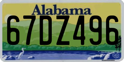 AL license plate 67DZ496