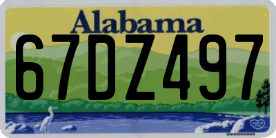 AL license plate 67DZ497