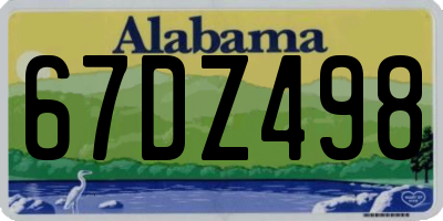 AL license plate 67DZ498