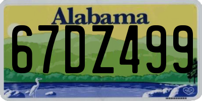 AL license plate 67DZ499