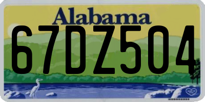 AL license plate 67DZ504