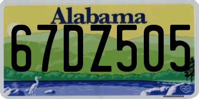 AL license plate 67DZ505