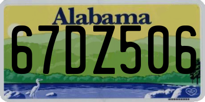 AL license plate 67DZ506