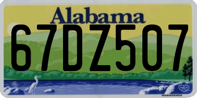 AL license plate 67DZ507