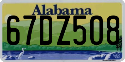 AL license plate 67DZ508