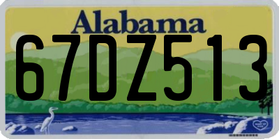 AL license plate 67DZ513