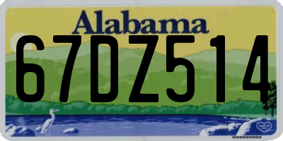 AL license plate 67DZ514