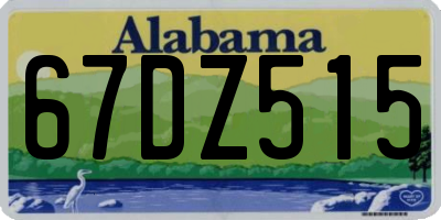 AL license plate 67DZ515