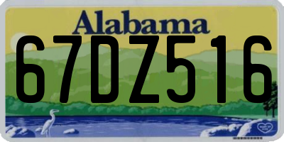 AL license plate 67DZ516