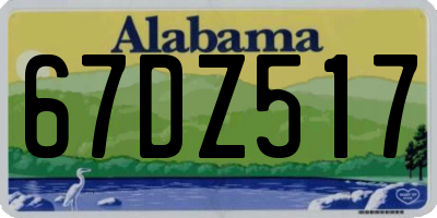 AL license plate 67DZ517