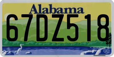 AL license plate 67DZ518