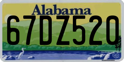AL license plate 67DZ520