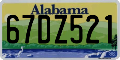 AL license plate 67DZ521