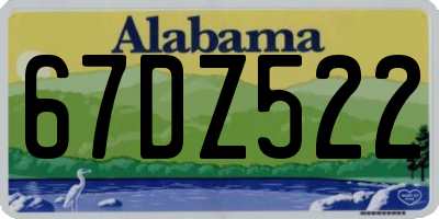 AL license plate 67DZ522