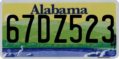 AL license plate 67DZ523