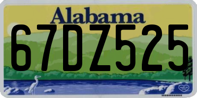 AL license plate 67DZ525