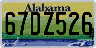 AL license plate 67DZ526